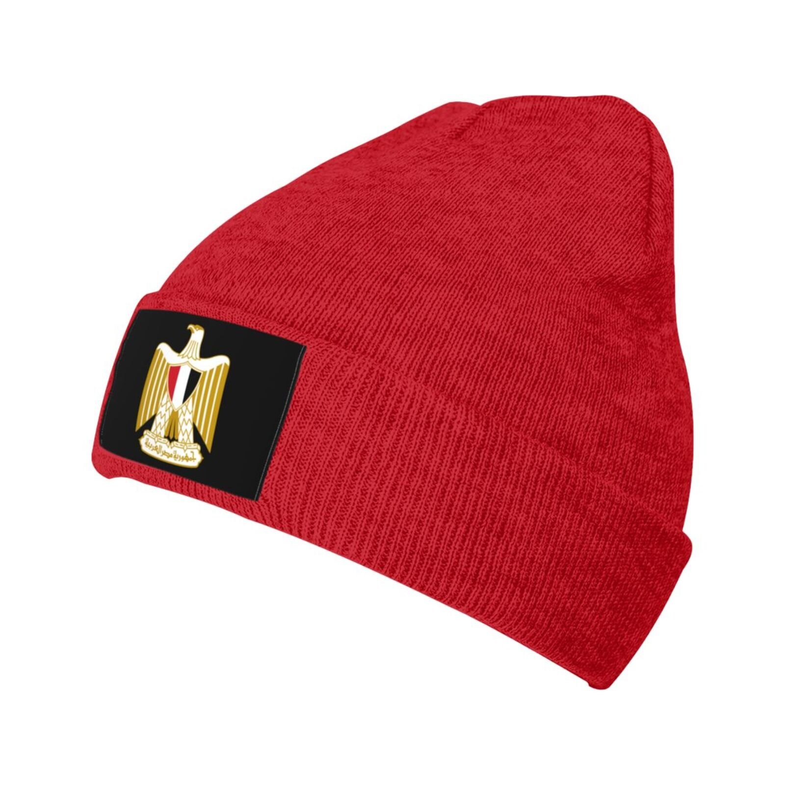 coat of arms of egypt knit beanie hat egypt emblem knitted cap for egyptians winter outdoor men women