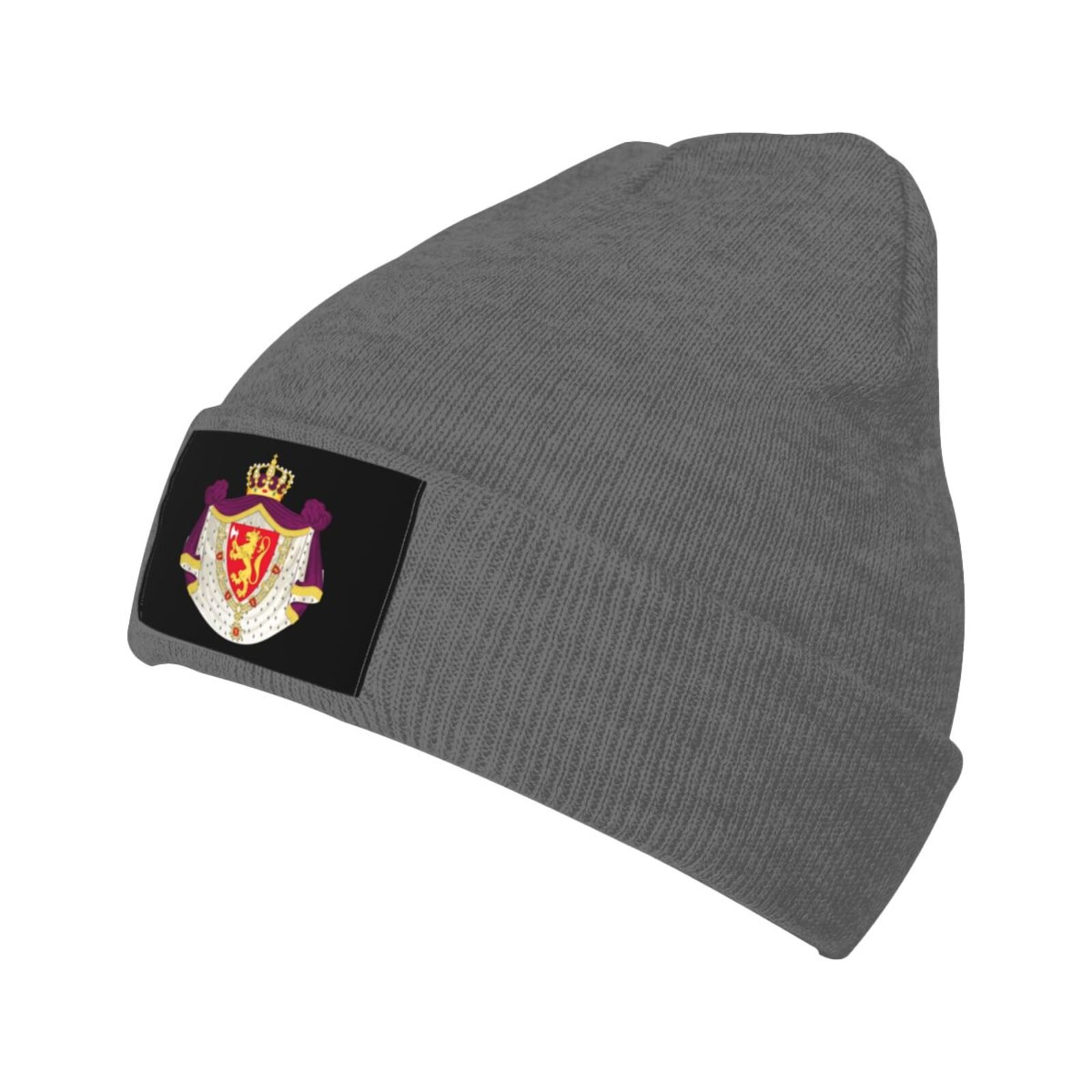coat of arms of norway knit beanie hat norway emblem knitted cap for norwegian winter outdoor men women