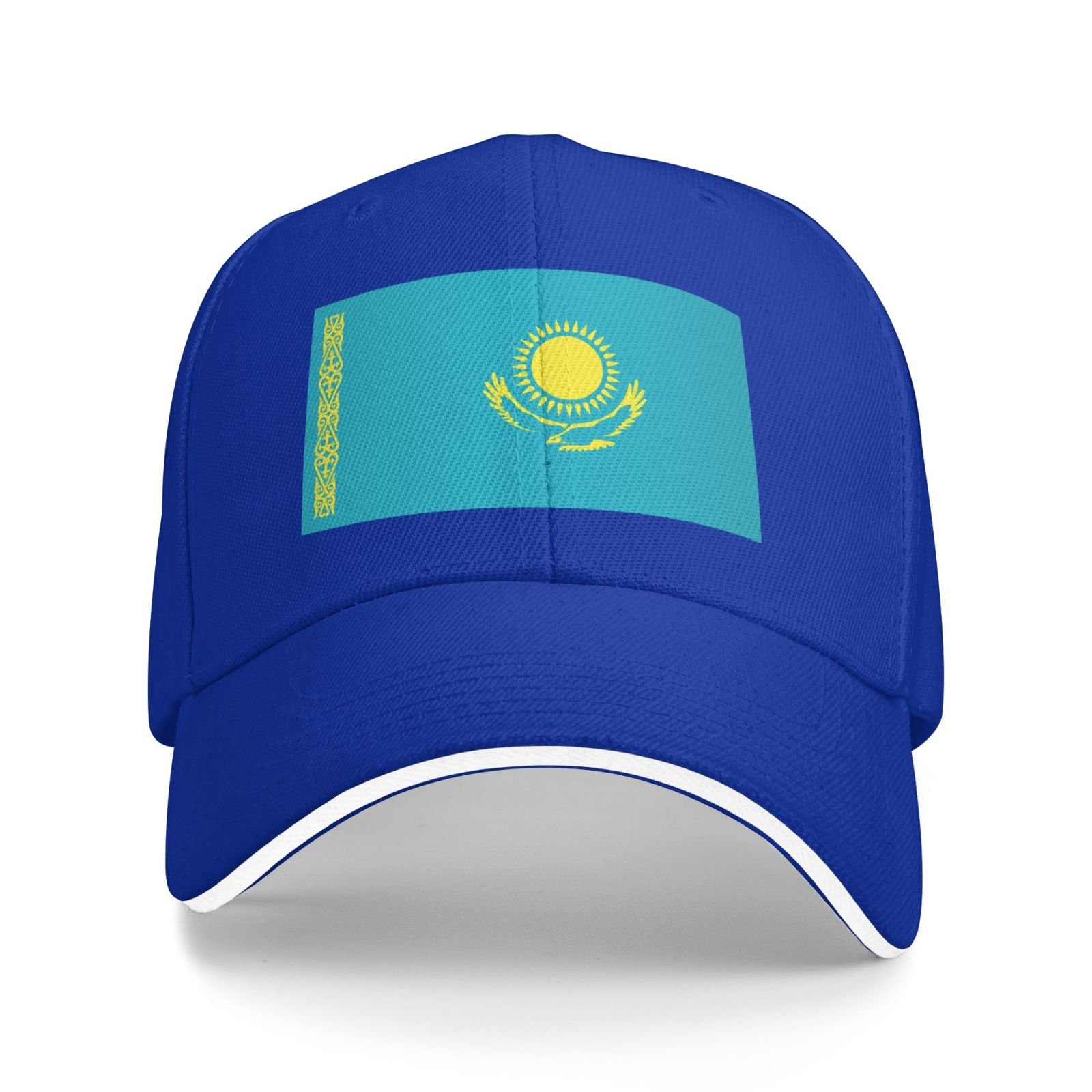 flag of kazakhstan baseball cap stand with kazakhstan hat support kazakhstani trucker dad hat for men women