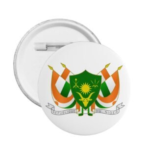 5 stuks ronde badges met het wapen van Niger ter ondersteuning van Niger, embleemspeld, decoratie uit Niger