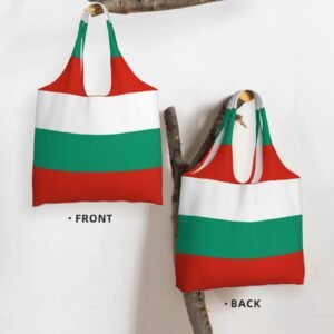 Bulgaria Canvas Tote Bags For Women Men Reusable Shopping Grocery Bulgarian National Flag Bag