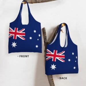 Australia Canvas Tote Bags For Women Men Reusable Shopping Grocery Australian National Flag Bag