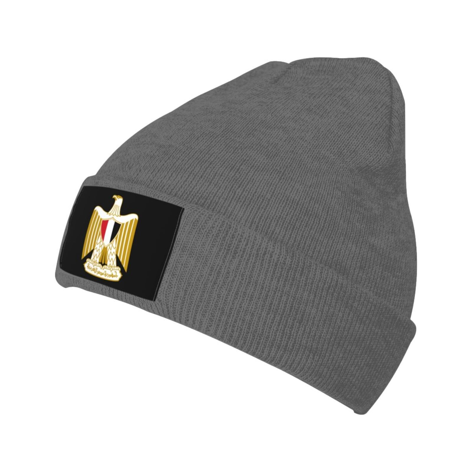 coat of arms of egypt knit beanie hat egypt emblem knitted cap for egyptians winter outdoor men women
