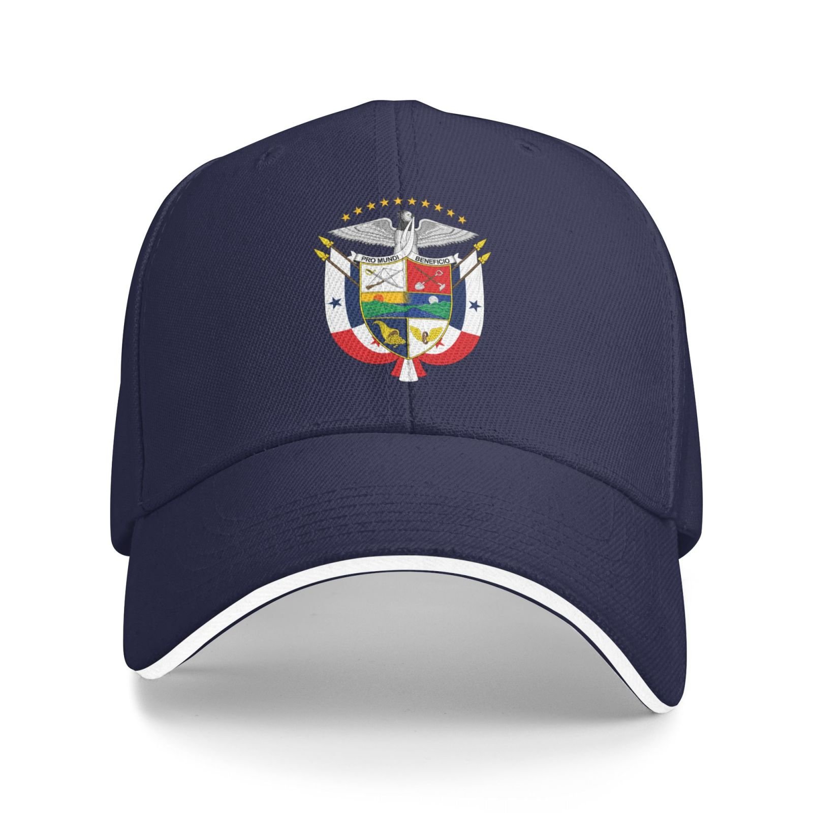 panama national emblem hat support panama coat of arms baseball cap panamanian hat for women men adjustable hat