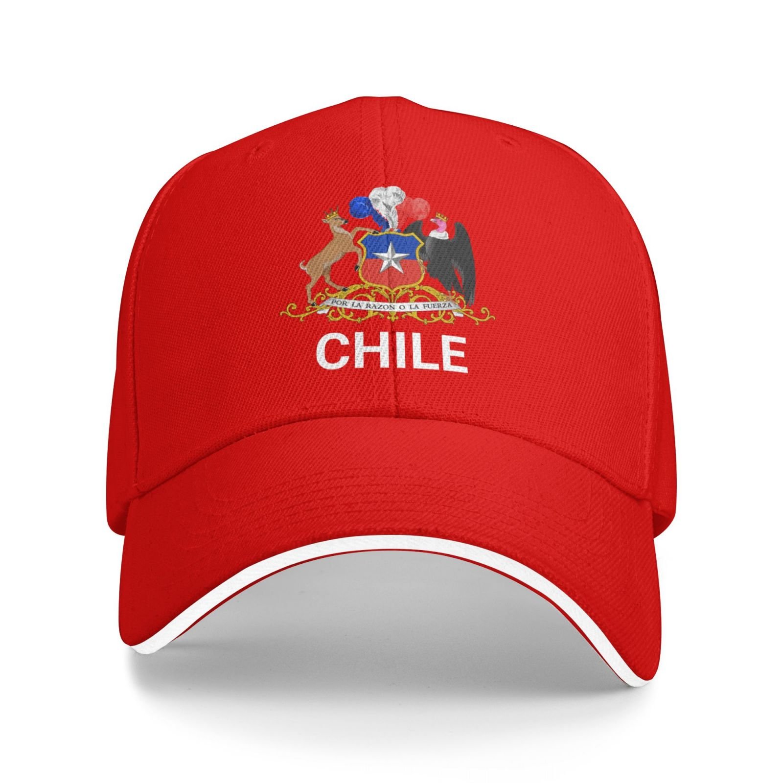 support chile hat chilean caps for men women i stand with chile emblem coat of arms baseball cap