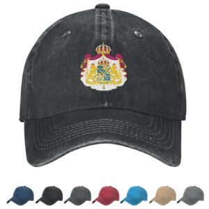 Coat of arms of Sweden Denim Baseball Cap Swedes Casual Unisex Vintage Adjustable Flag Trucker Hat Black