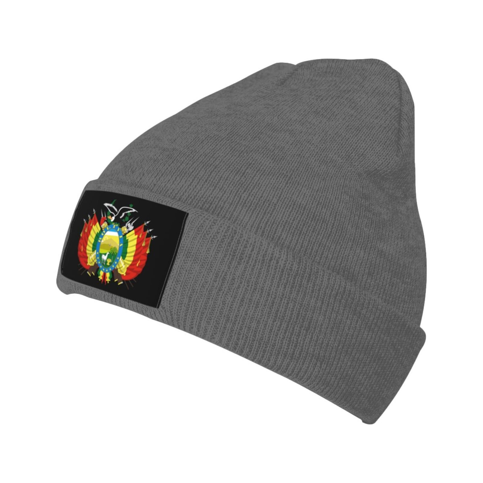 coat of arms of bolivia knit beanie hat bolivia emblem knitted cap for bolivian winter outdoor men women