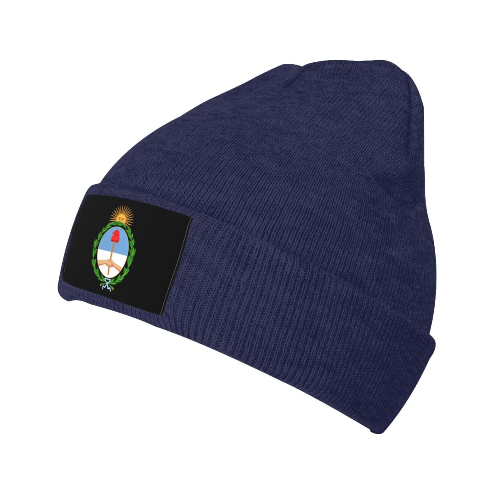 coat of arms of argentina knit beanie hat argentina emblem knitted cap for argentinean winter outdoor men women