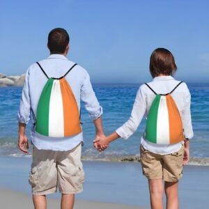 Ireland Drawstring Backpack Yoga Beach Sackpack Lightweight Gym Sports String Irish Bag Outdoor Decor