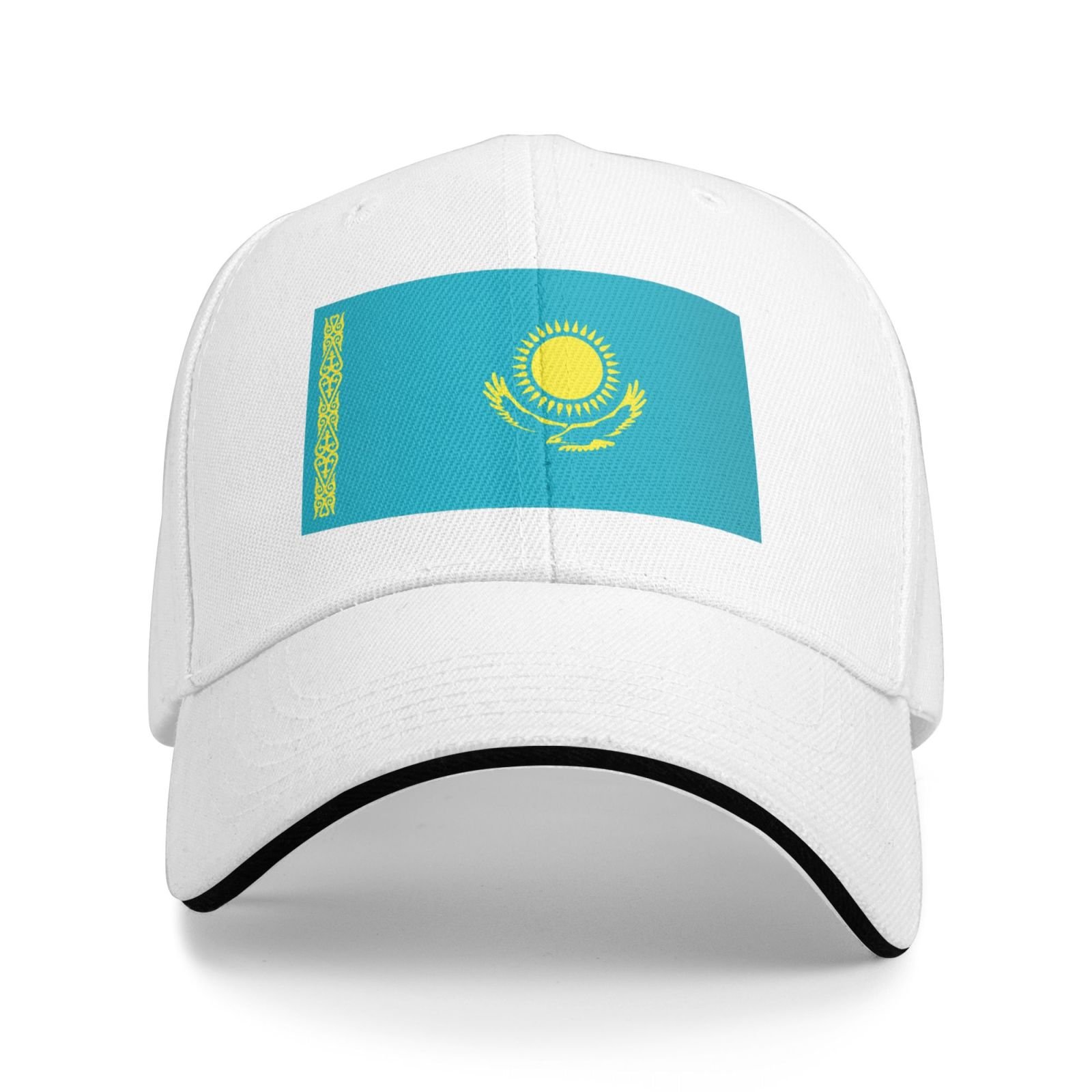 flag of kazakhstan baseball cap stand with kazakhstan hat support kazakhstani trucker dad hat for men women