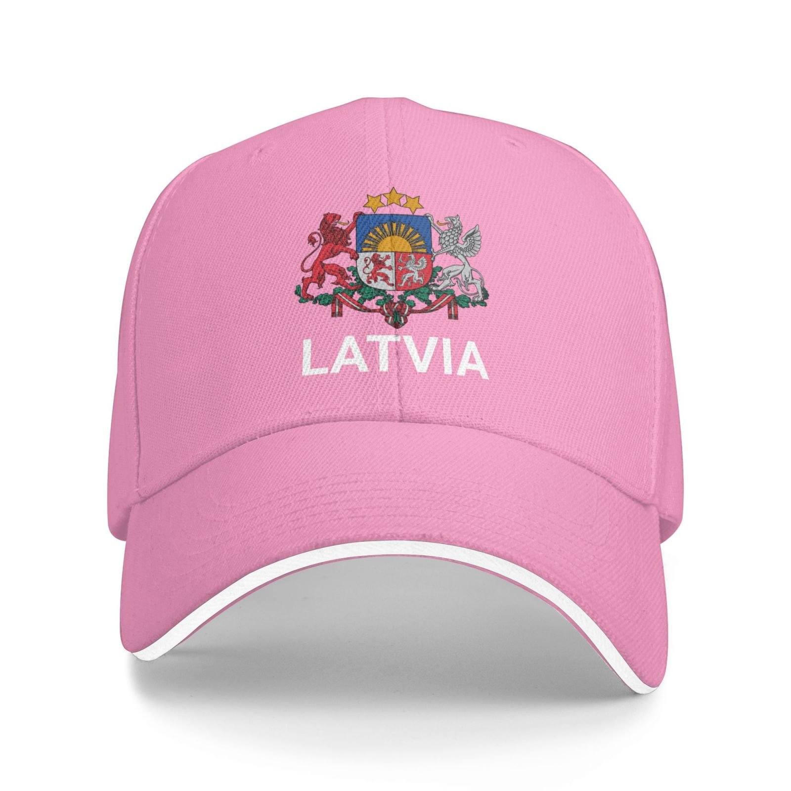 support latvia hat latvian caps for men women i stand with latvia emblem coat of arms baseball cap