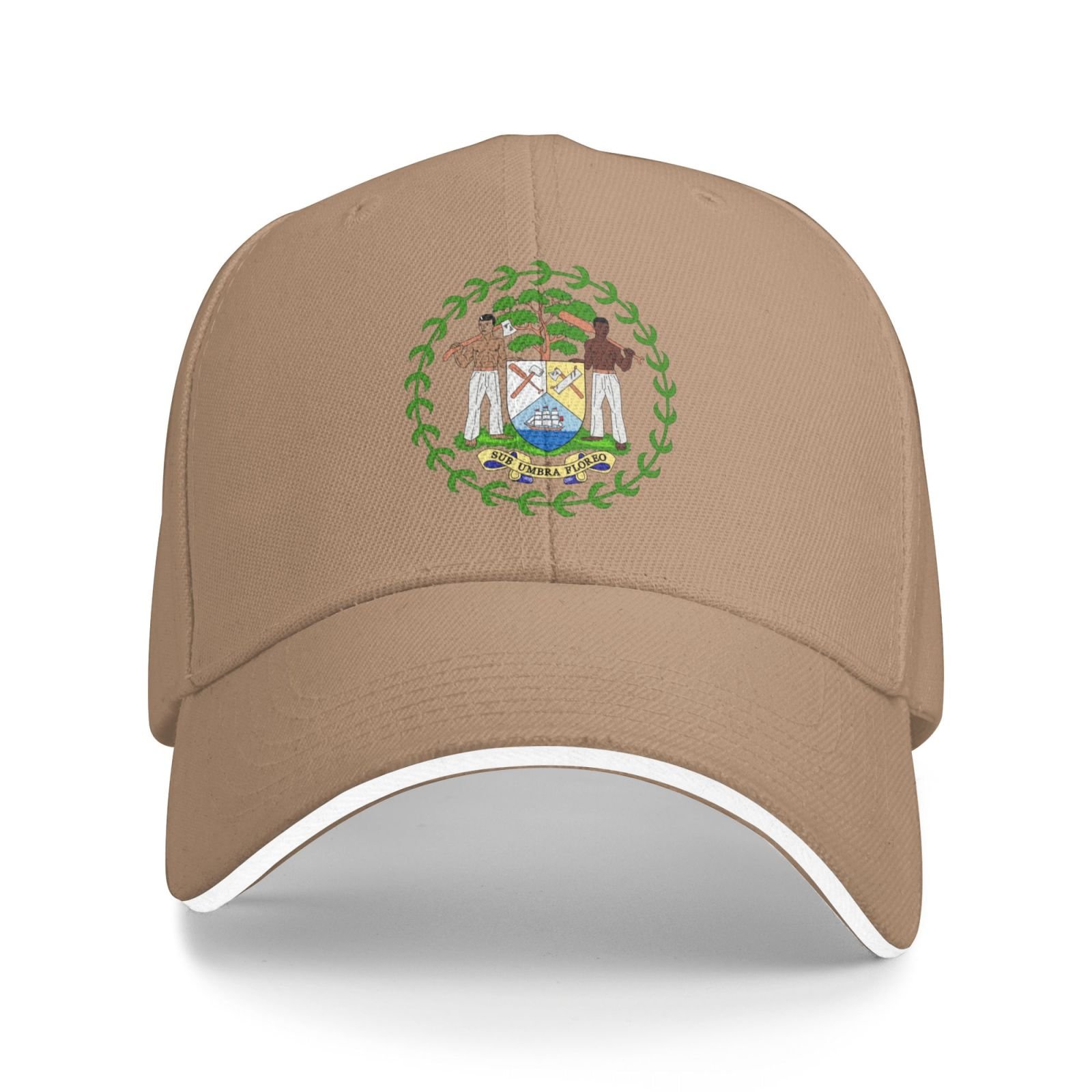 belize national emblem hat support belize coat of arms baseball cap belizean hat for women men adjustable hat