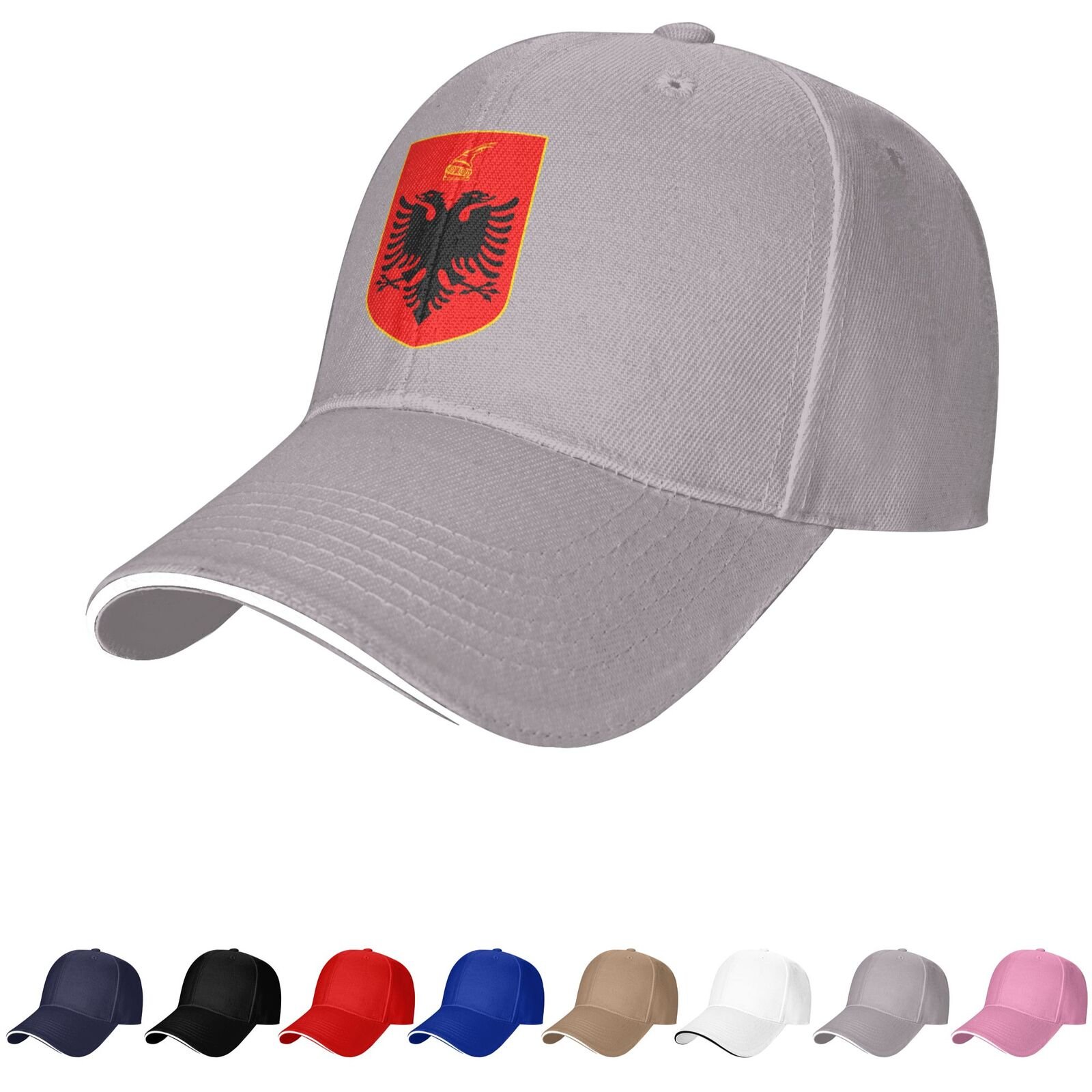albania emblem hat albanian caps for men women coat of arms of albania baseball cap trucker dad hat