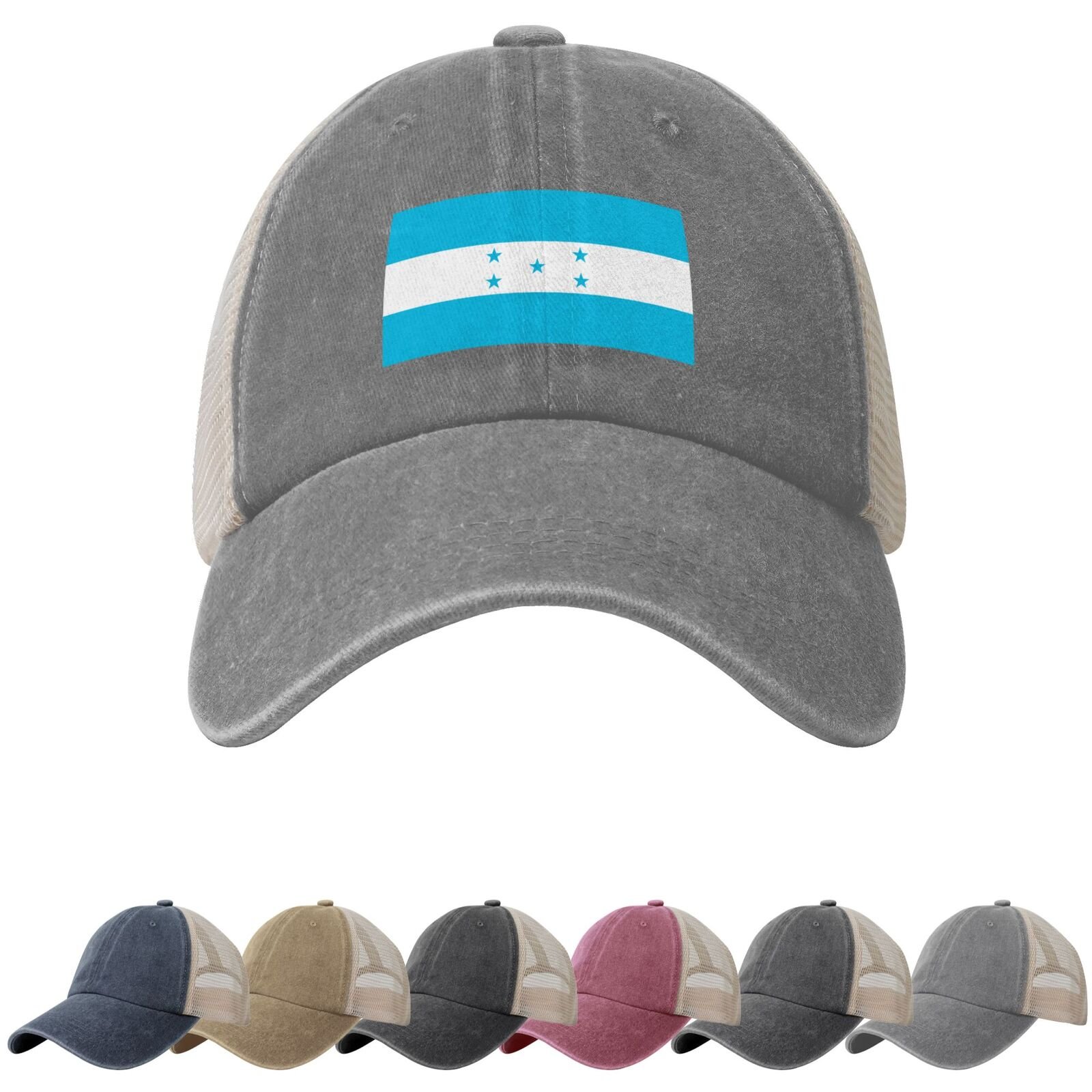 Honduras Flag Sun Hats for Men Women Flag of Honduras Cowboy Mesh Baseball Cap Honduran Trucker Hat - Image 6