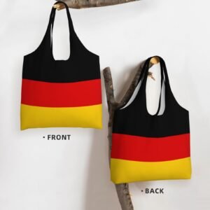 Germany Canvas Tote Bags For Women Men Reusable Shopping Grocery German National Flag Bag