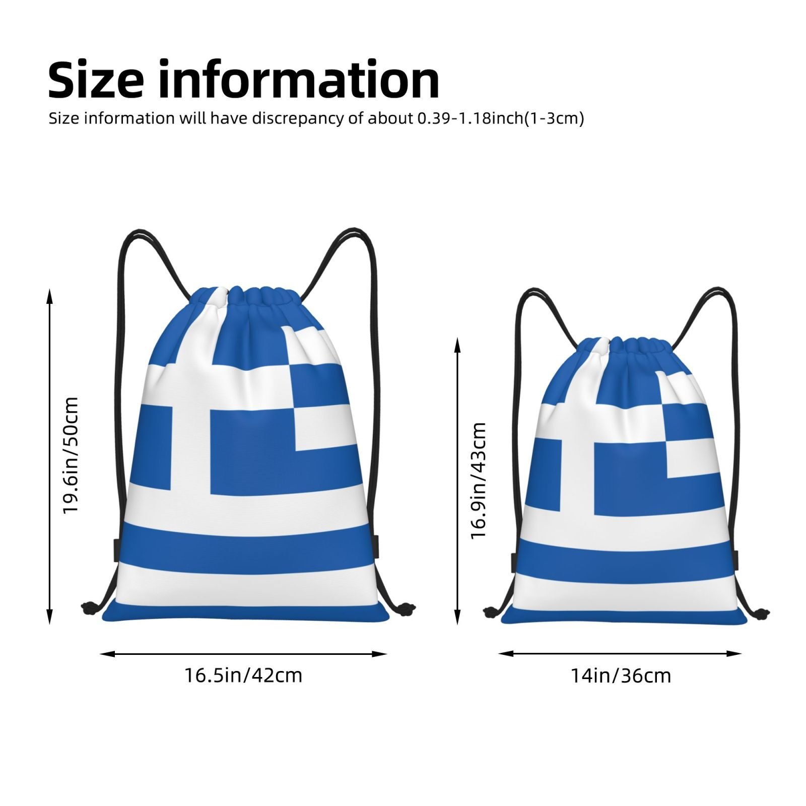 Zaino con coulisse in Grecia, per yoga, spiaggia, palestra, sport, leggero, con coulisse, borsa greca, decorazione per esterni - Image 2
