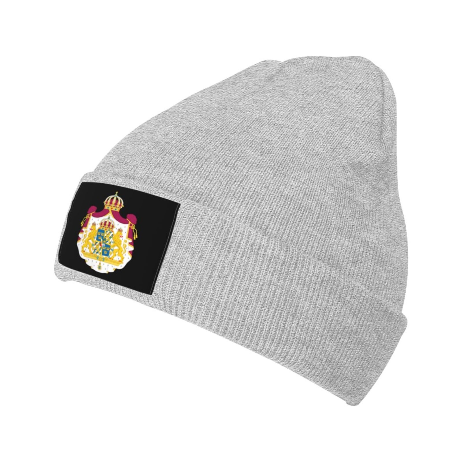 coat of arms of sweden knit beanie hat sweden emblem knitted cap for swedes winter outdoor men women