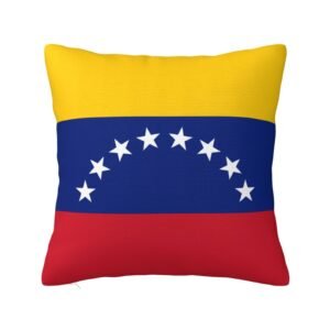 Square Throw Pillow Covers for Venezuela Flag Pillowcase for Venezuelan Couch Sofa Bedroom