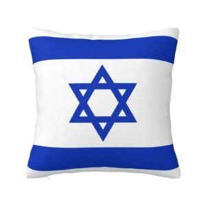 Square Throw Pillow Covers for Israel Flag Pillowcase for Israelis Couch Sofa Bedroom