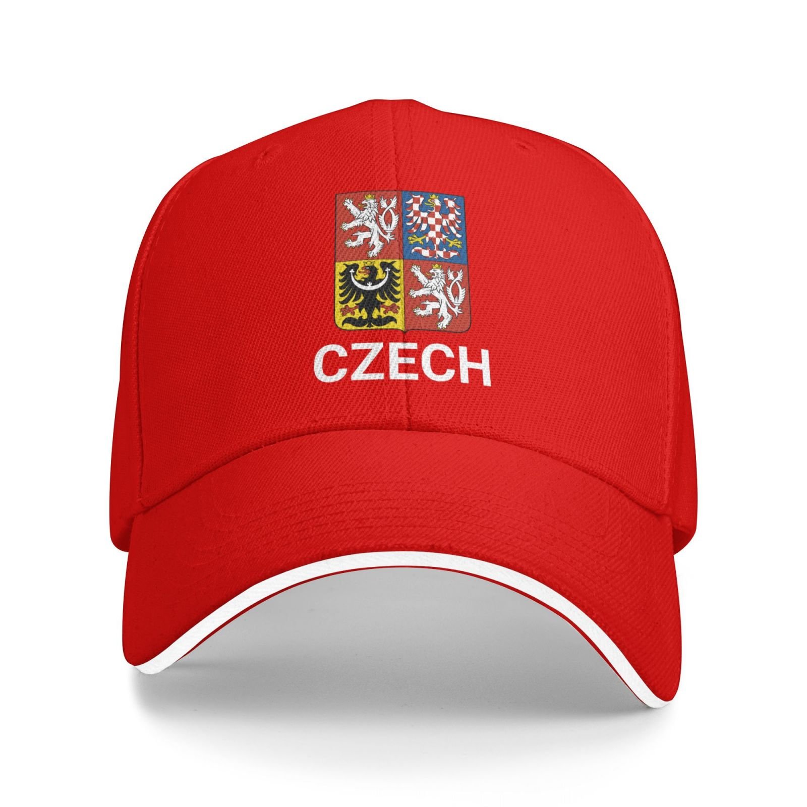 support czech hat caps for men women i stand with czech emblem coat of arms baseball cap