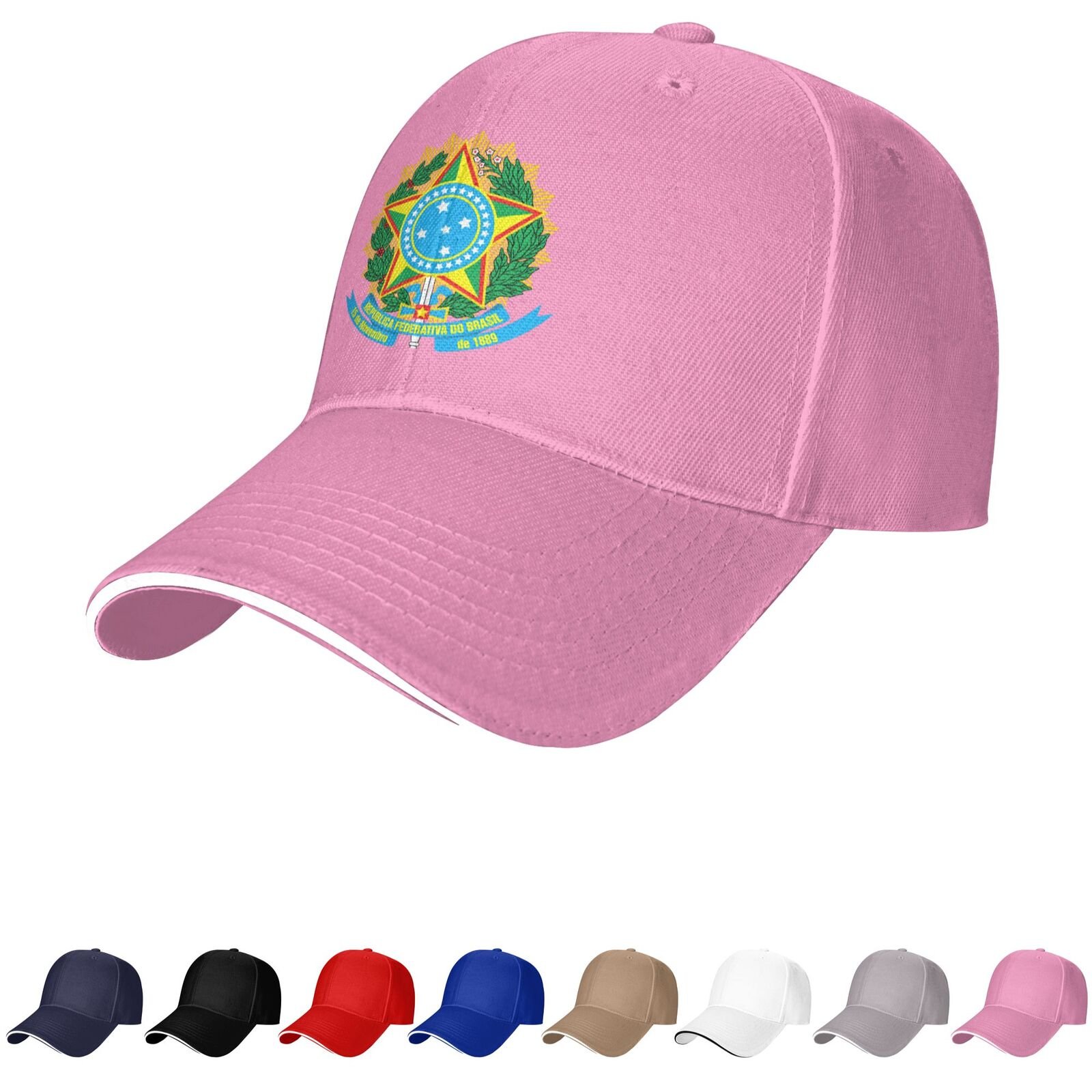 brazil emblem hat brazilians caps for men women coat of arms of brazil baseball cap trucker dad hat
