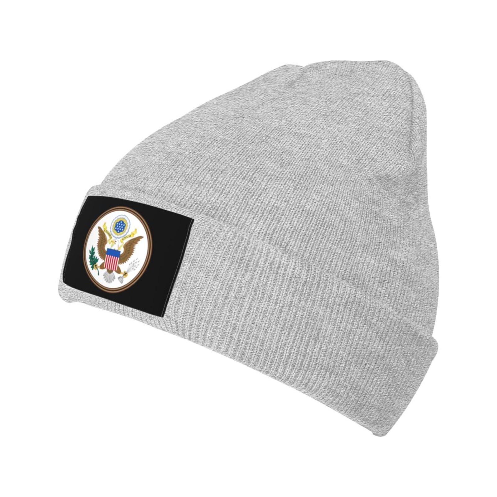 coat of arms of united states knit beanie hat united states emblem knitted cap for american winter outdoor men women