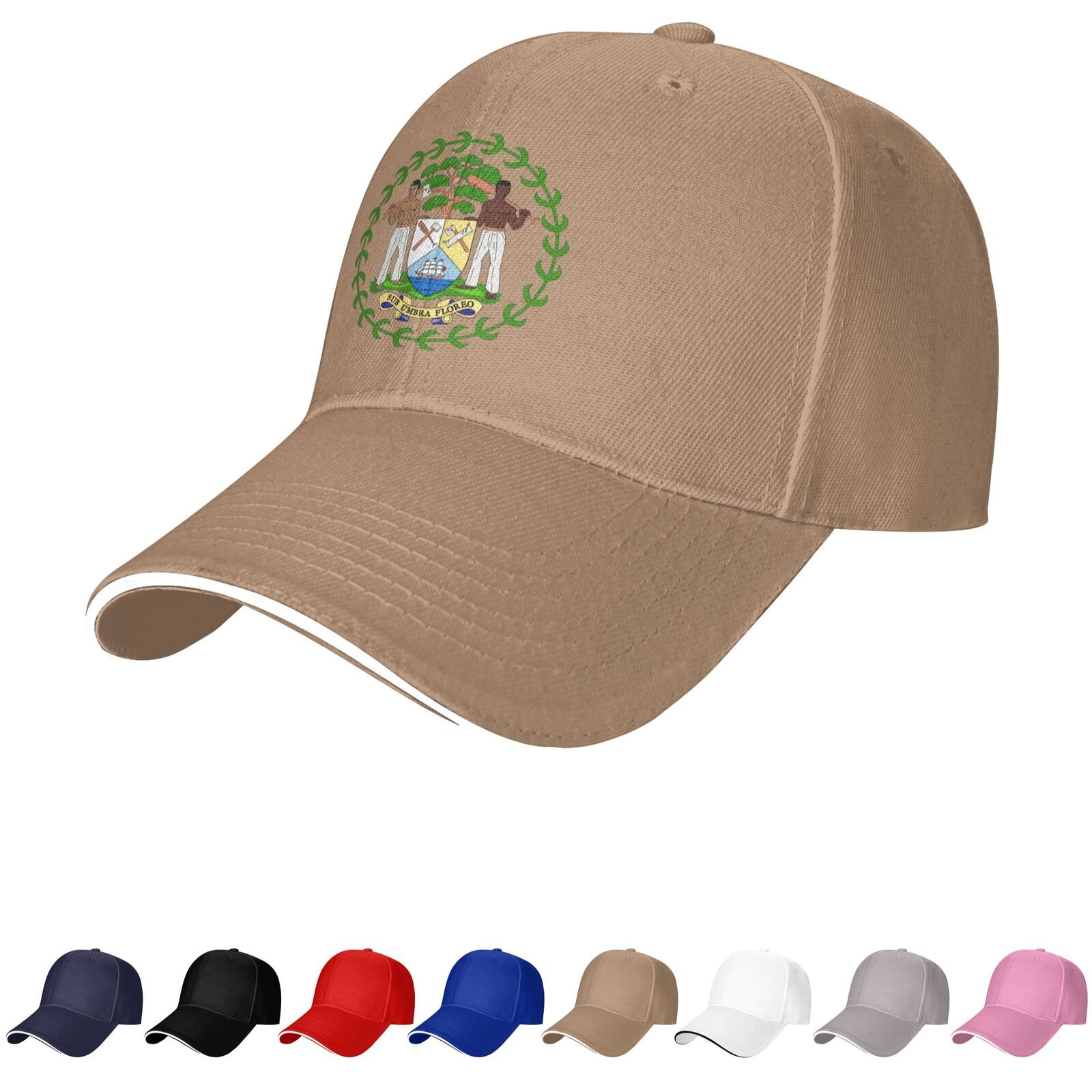 belize emblem hat belizean caps for men women coat of arms of belize baseball cap trucker dad hat