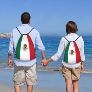 Mexico Drawstring Backpack Yoga Beach Sackpack Lightweight Gym Sports String Mexican Bag Outdoor Decor
