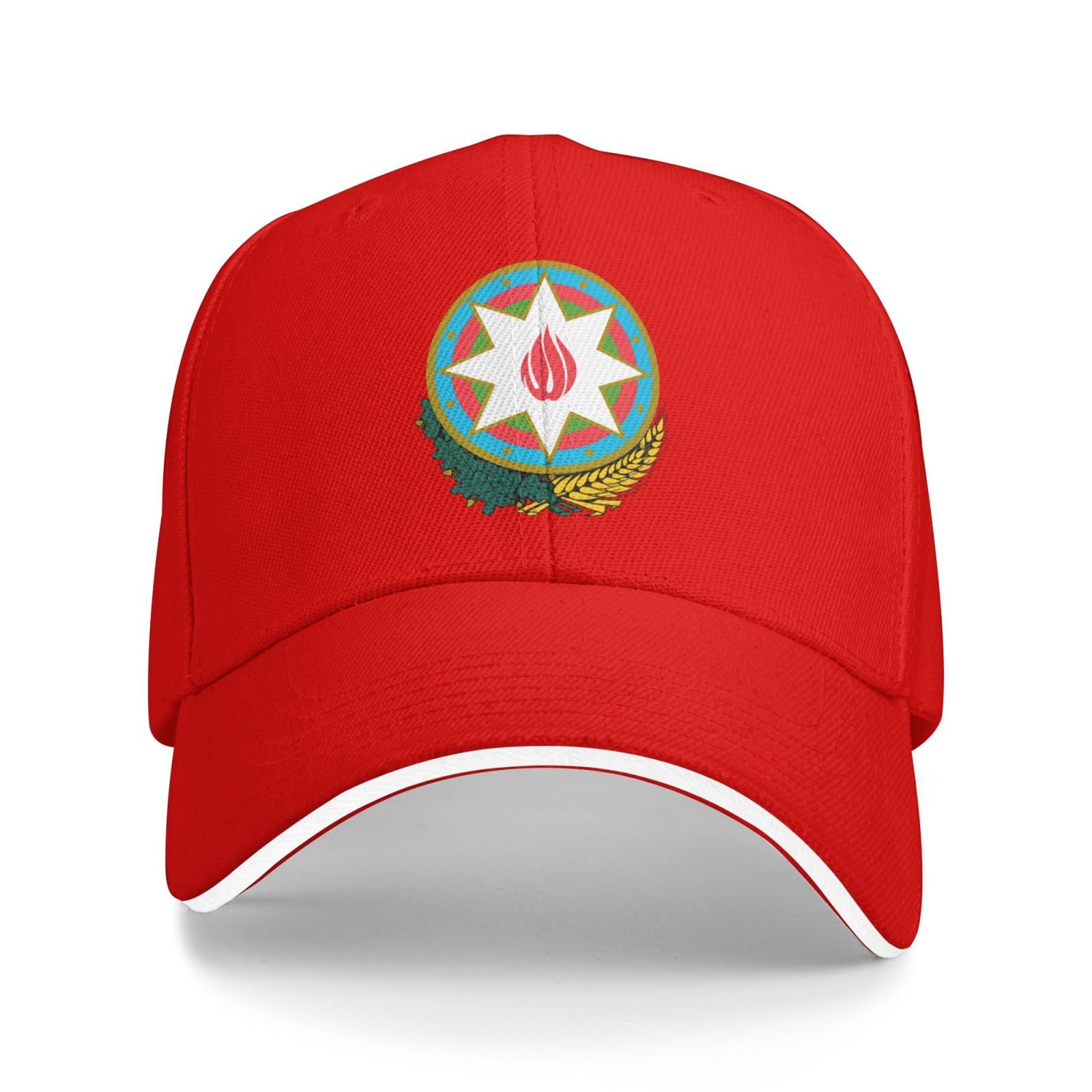 azerbaijan national emblem hat support azerbaijan coat of arms baseball cap azerbaijani hat for women men adjustable hat