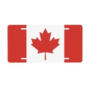 Canada Flag License Plate Canadians Decorative Car Plate Front Back Cover Metal Aluminum 6x12 Inch 4 Holes