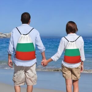 Bulgaria Drawstring Backpack Yoga Beach Sackpack Lightweight Gym Sports String Bulgarian Bag Outdoor Decor