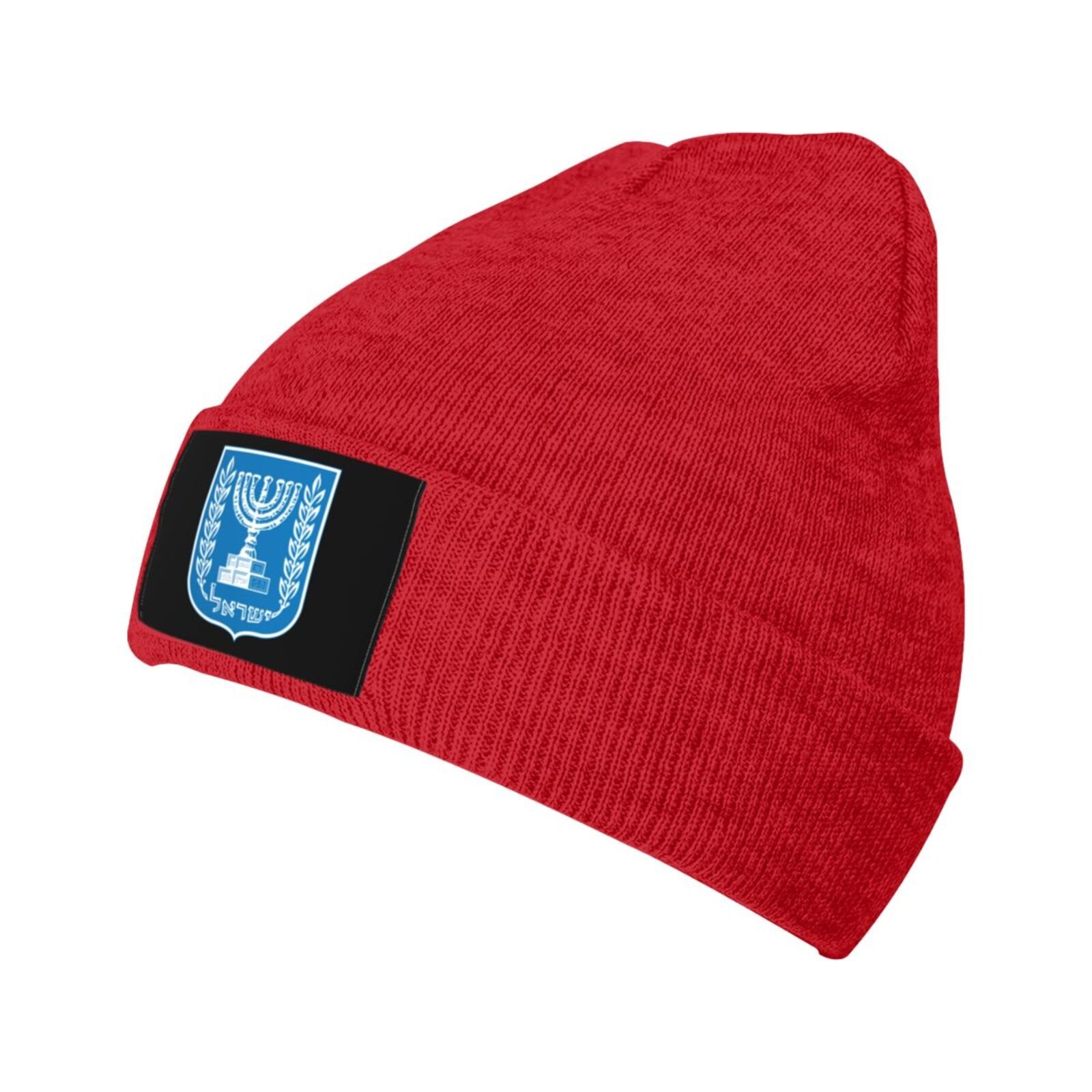 coat of arms of israel knit beanie hat israel emblem knitted cap for israelis winter outdoor men women