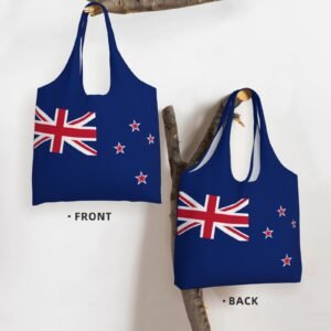 Newzealand Canvas Tote Bags For Women Men Reusable Shopping Grocery Newzealander National Flag Bag
