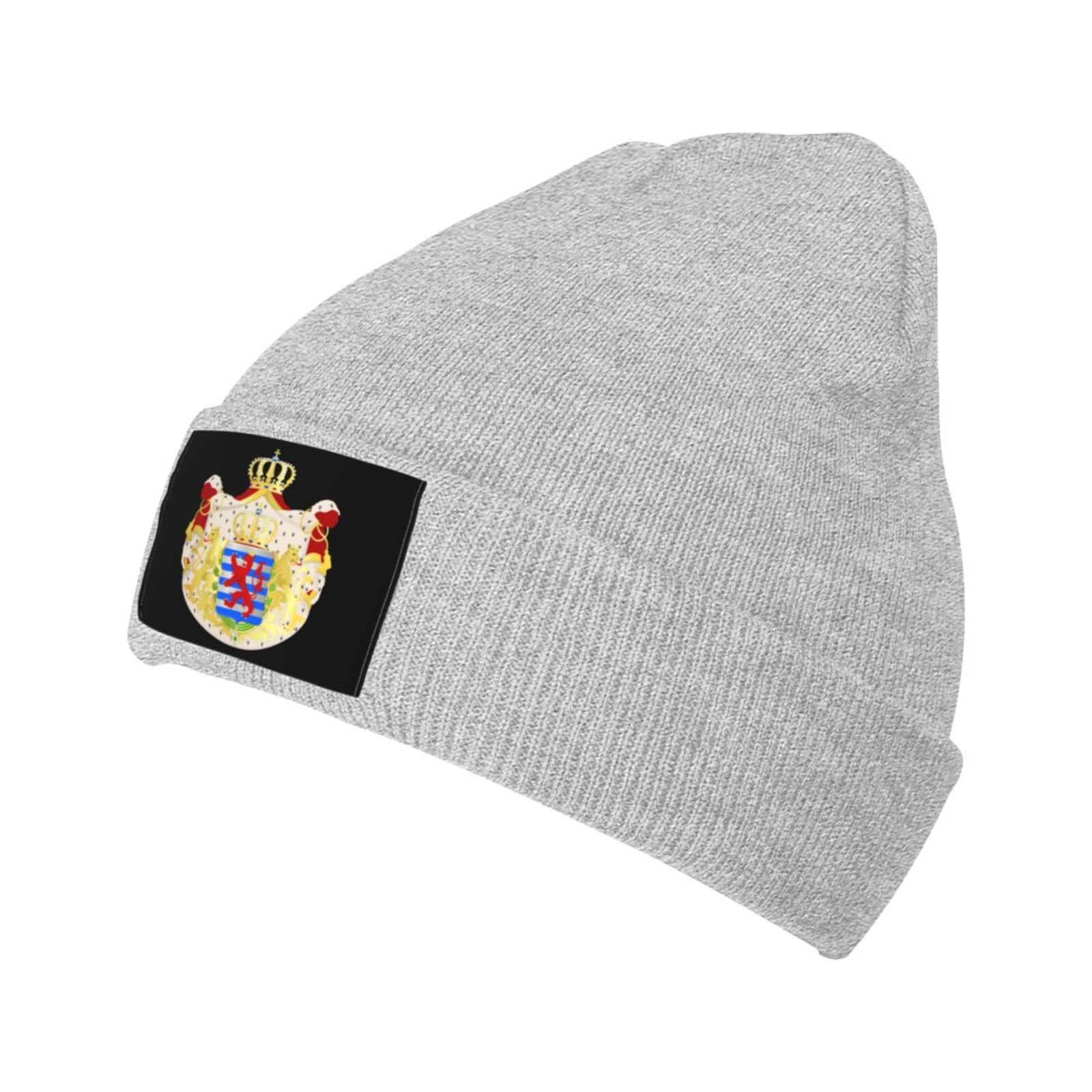 coat of arms of (luxembourg) knit beanie hat (luxembourg) emblem knitted cap for luxembourgian winter outdoor men women