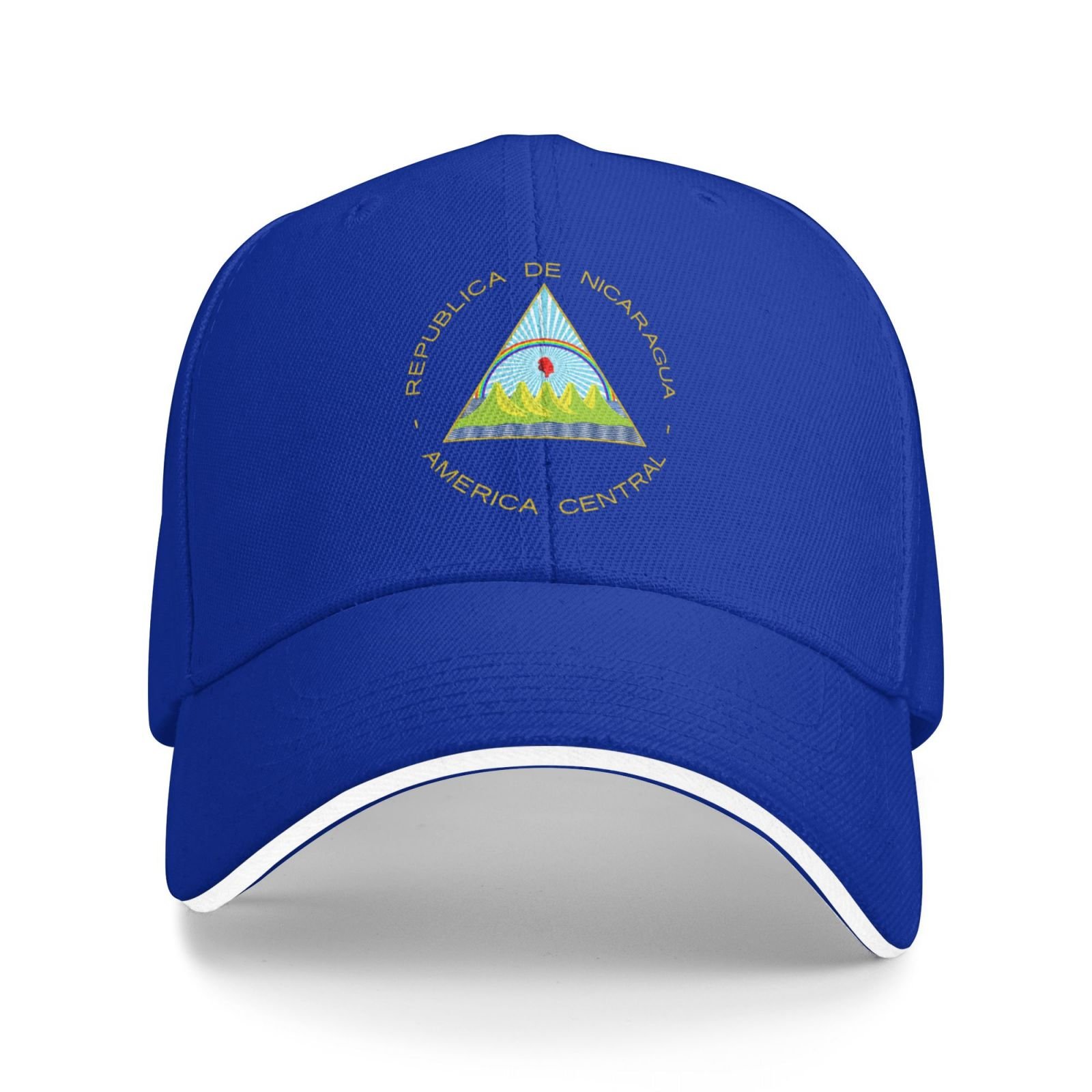nicaragua national emblem hat support nicaragua coat of arms baseball cap nicaraguan hat for women men adjustable hat