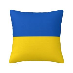 Square Throw Pillow Covers for Ukraine Flag Pillowcase for Ukrainians Couch Sofa Bedroom