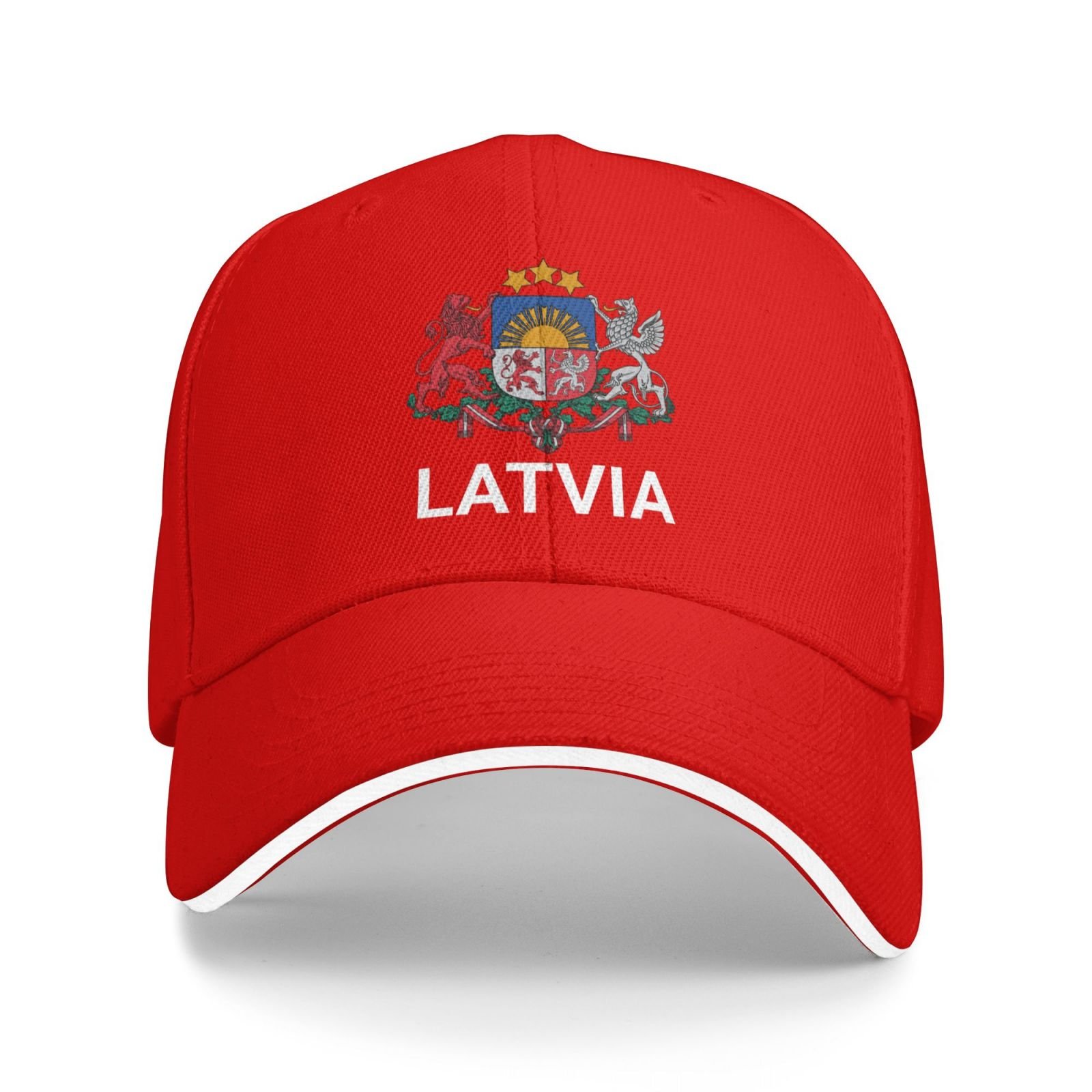 support latvia hat latvian caps for men women i stand with latvia emblem coat of arms baseball cap