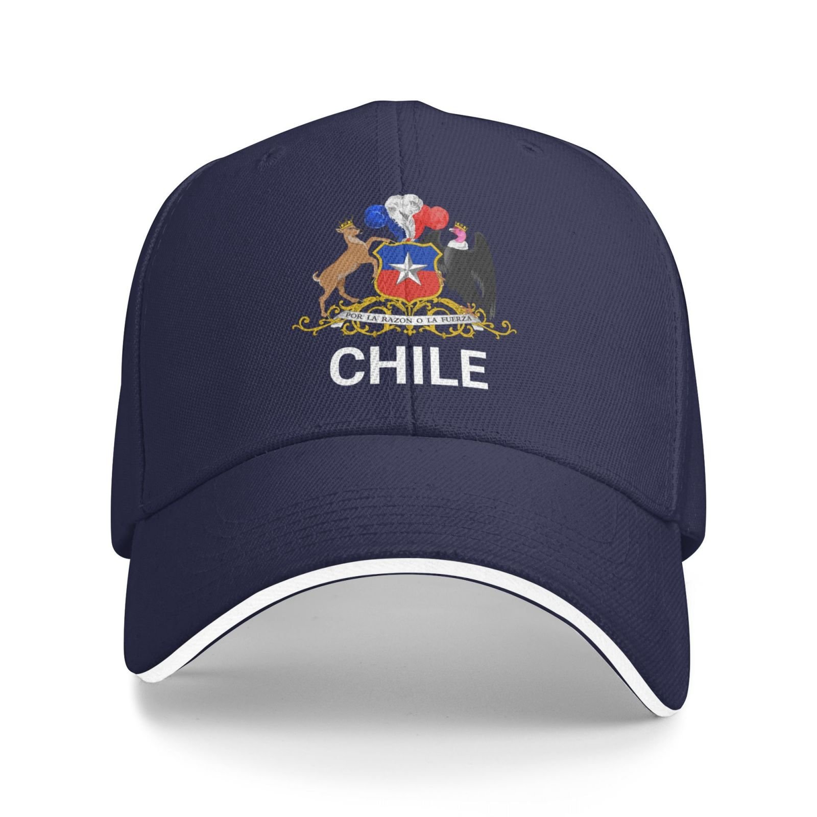 support chile hat chilean caps for men women i stand with chile emblem coat of arms baseball cap