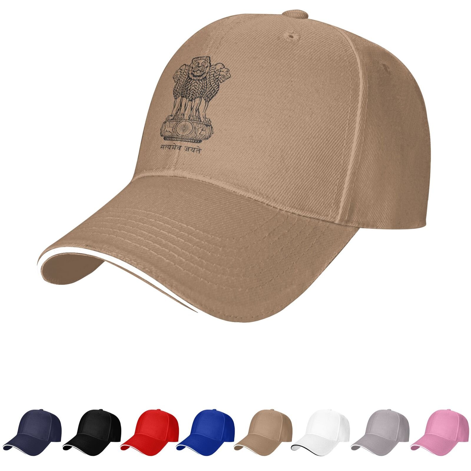 india emblem hat indian caps for men women coat of arms of india baseball cap trucker dad hat