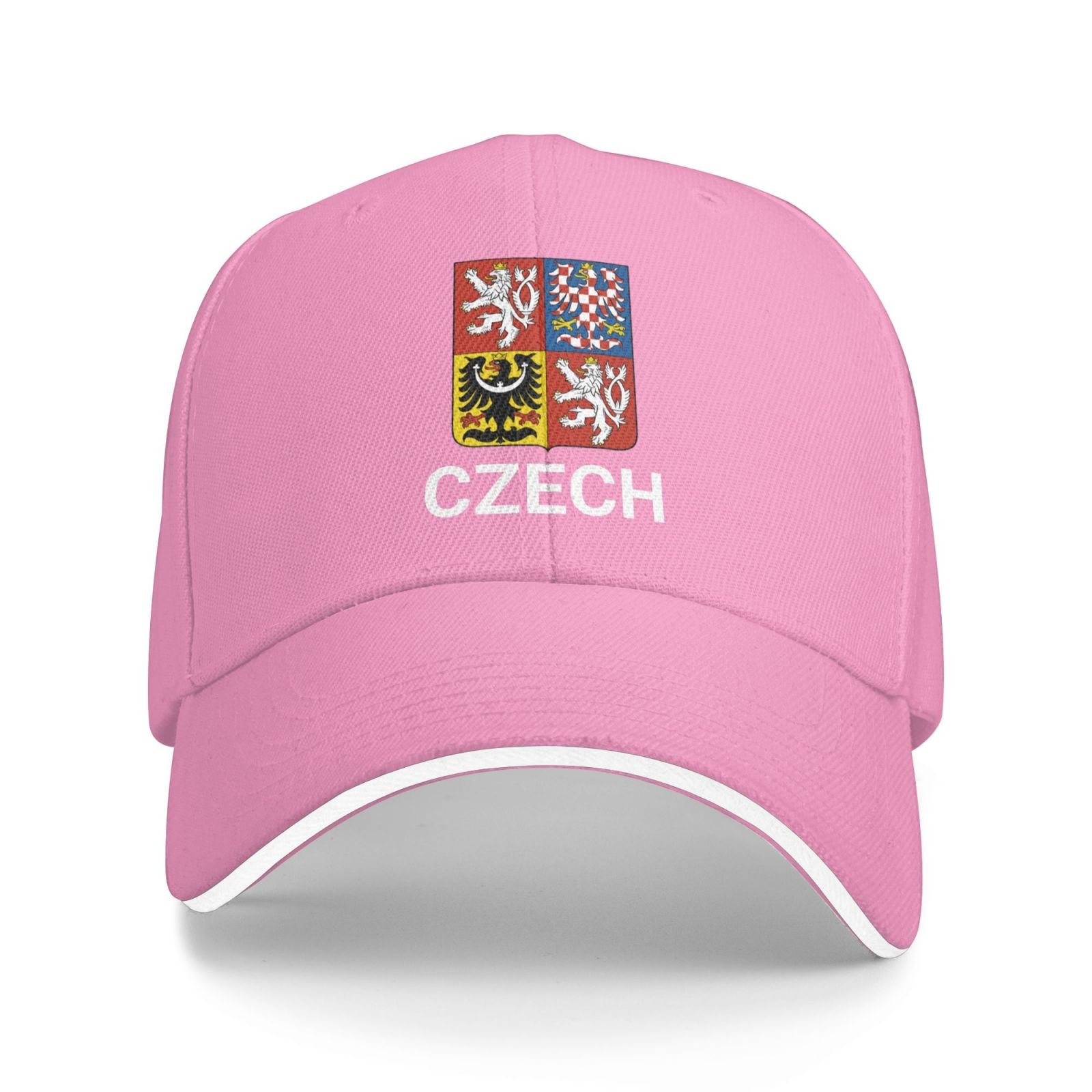 support czech hat caps for men women i stand with czech emblem coat of arms baseball cap