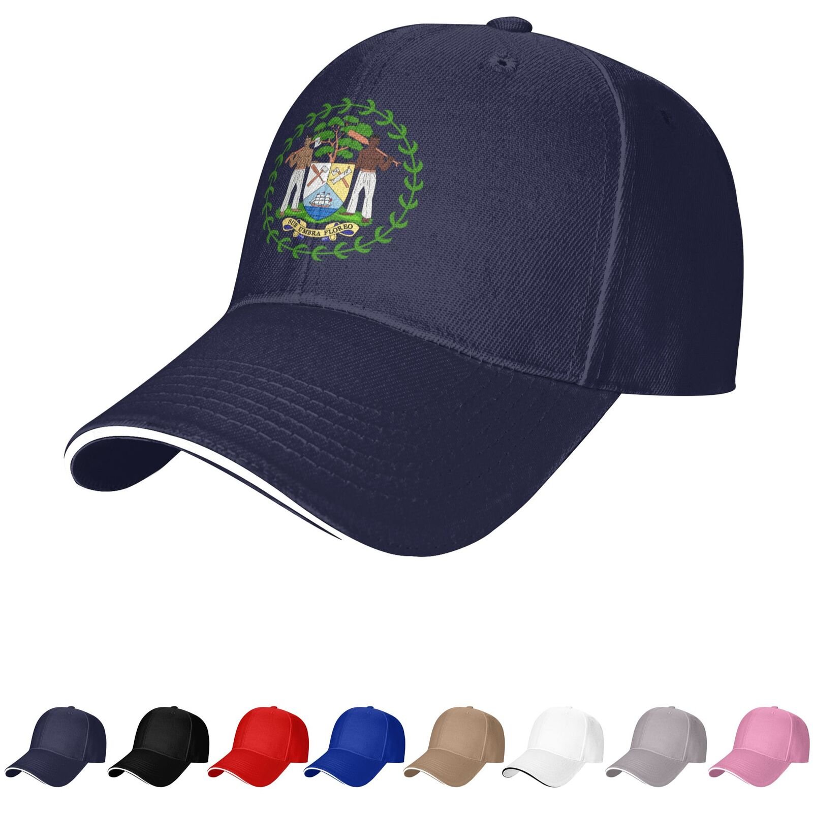 belize emblem hat belizean caps for men women coat of arms of belize baseball cap trucker dad hat