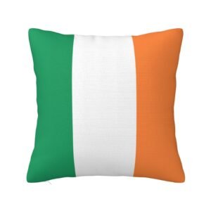 Square Throw Pillow Covers for Ireland Flag Pillowcase for Irish Couch Sofa Bedroom