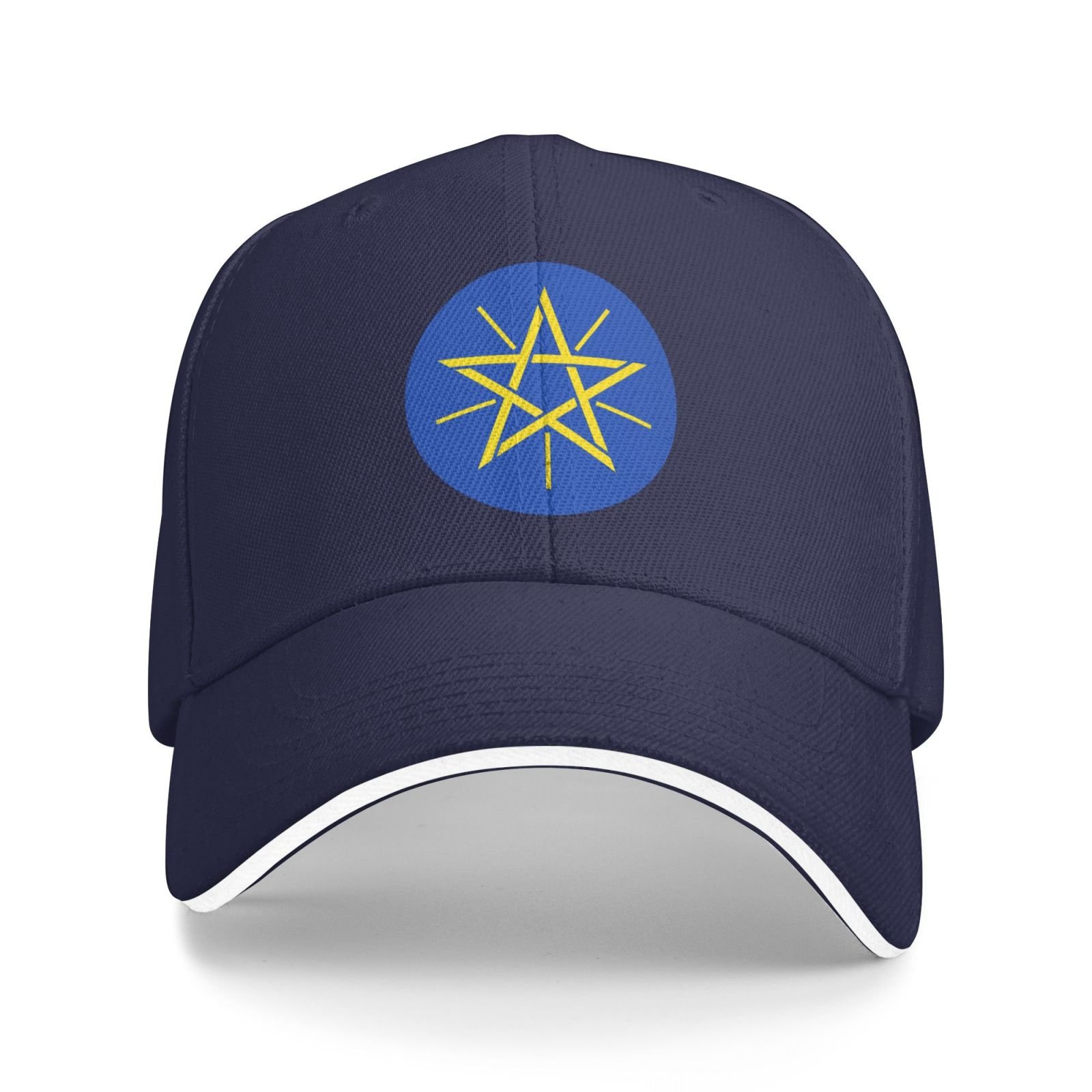 ethiopia national emblem hat support ethiopia coat of arms baseball cap ethiopian hat for women men adjustable hat