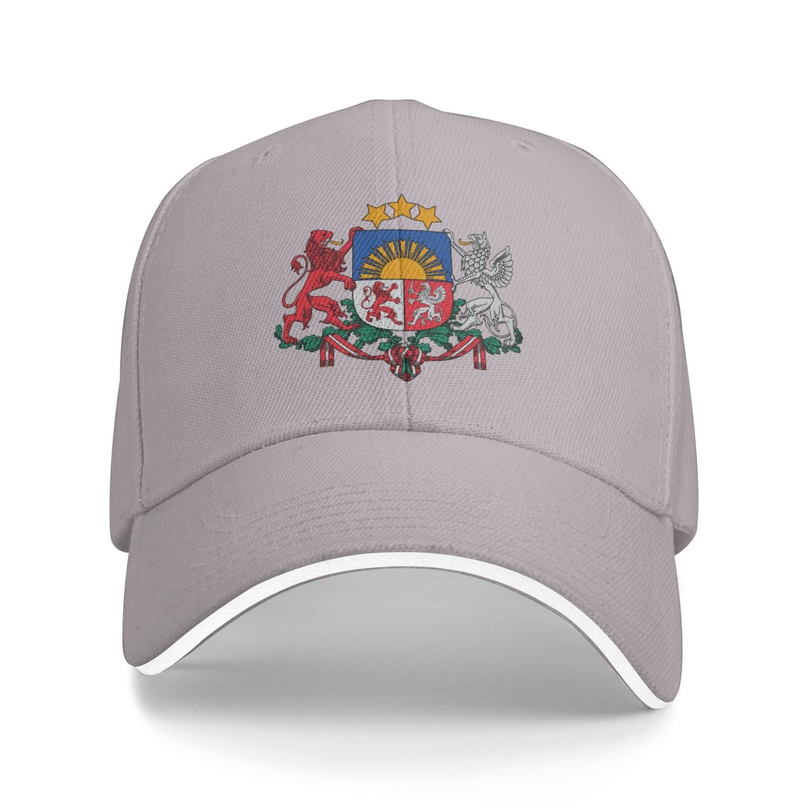 latvia national emblem hat support latvia coat of arms baseball cap latvian hat for women men adjustable hat