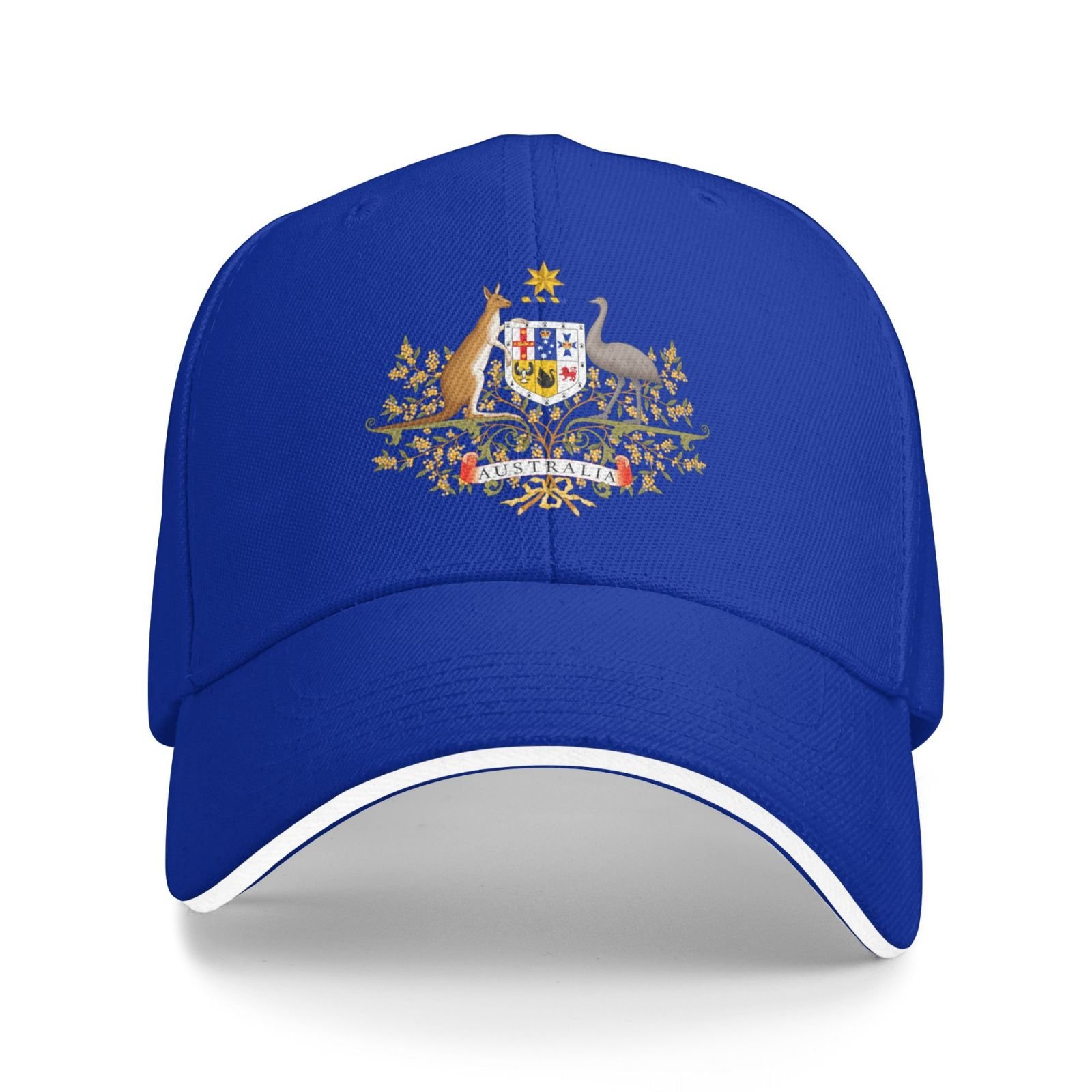 australia national emblem hat support australia coat of arms baseball cap australian hat for women men adjustable hat