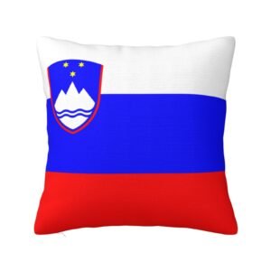 Square Throw Pillow Covers for (Slovenia) Flag Pillowcase for Slovenian Couch Sofa Bedroom