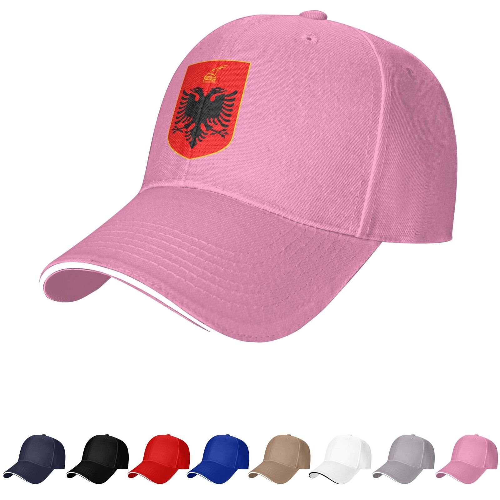 albania emblem hat albanian caps for men women coat of arms of albania baseball cap trucker dad hat