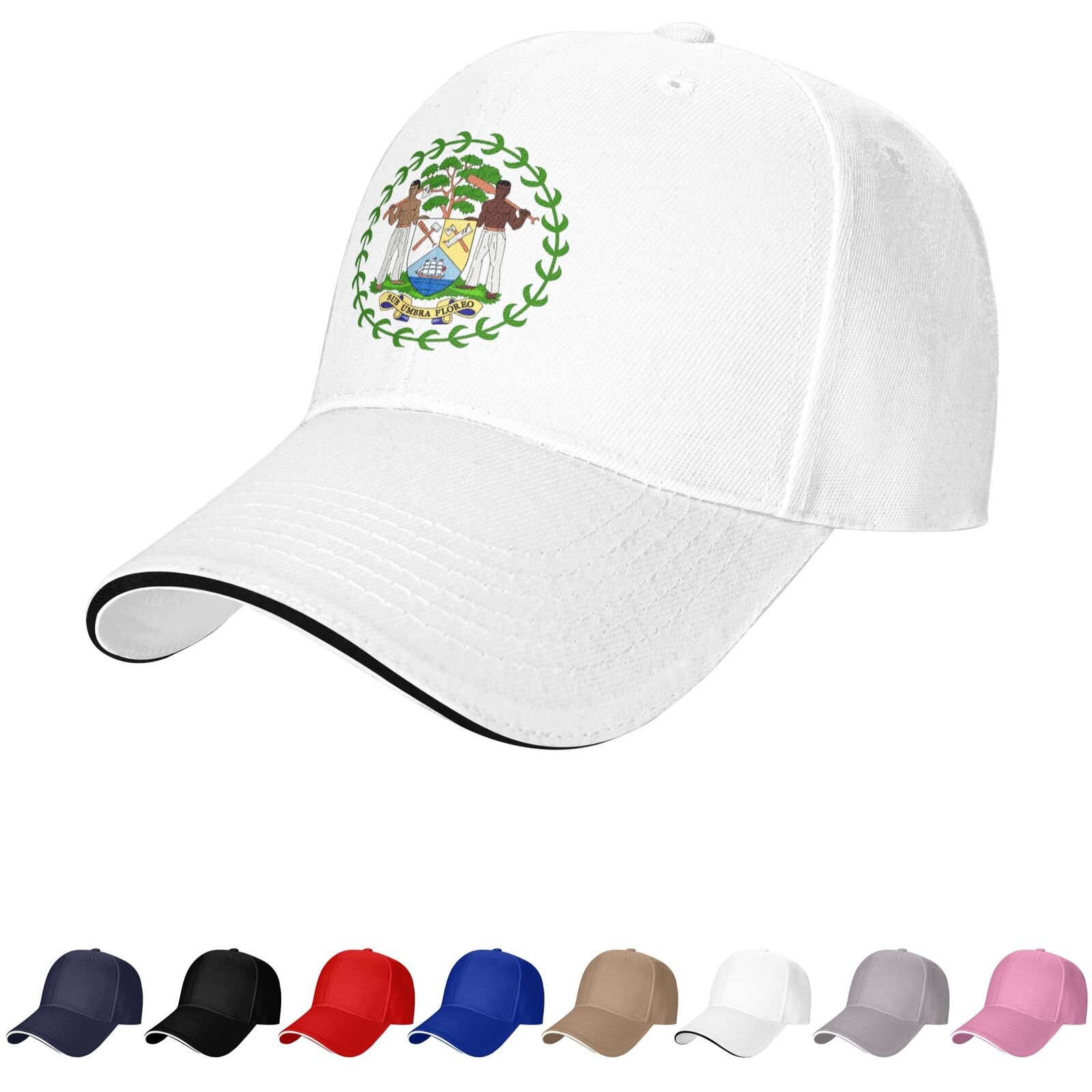 belize emblem hat belizean caps for men women coat of arms of belize baseball cap trucker dad hat