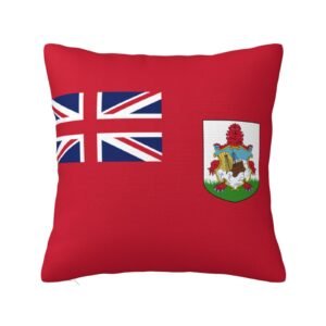 Square Throw Pillow Covers for Bermuda Flag Pillowcase for Bermuda Couch Sofa Bedroom