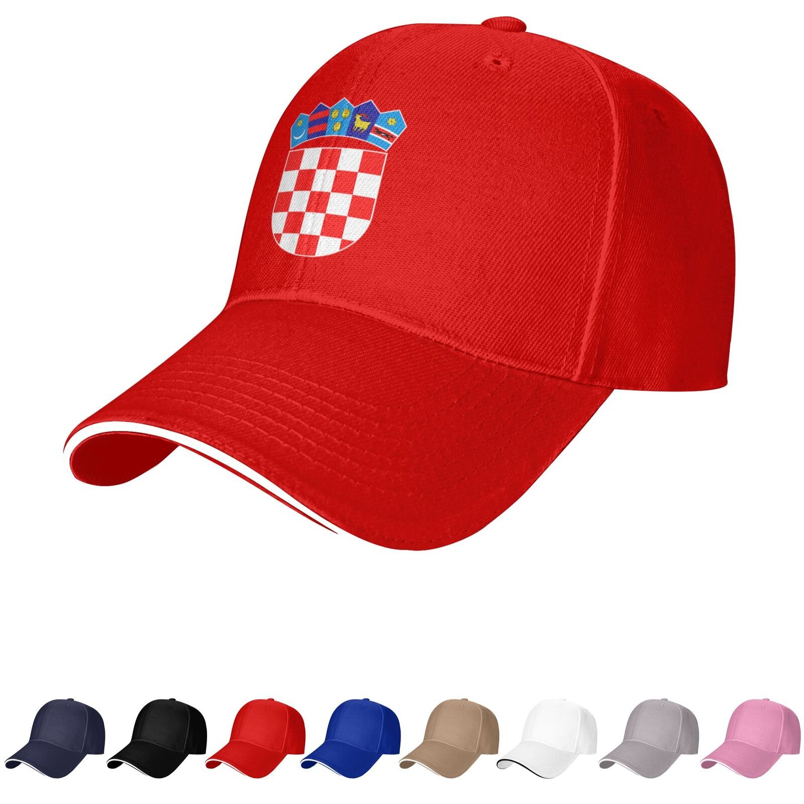 (croatia) emblem hat croatian caps for men women coat of arms of (croatia) baseball cap trucker dad hat